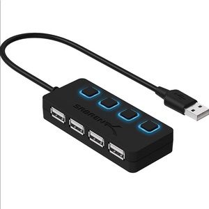 Brand New Sabrent 4-Port USB 2.0 Hub With Power Switches